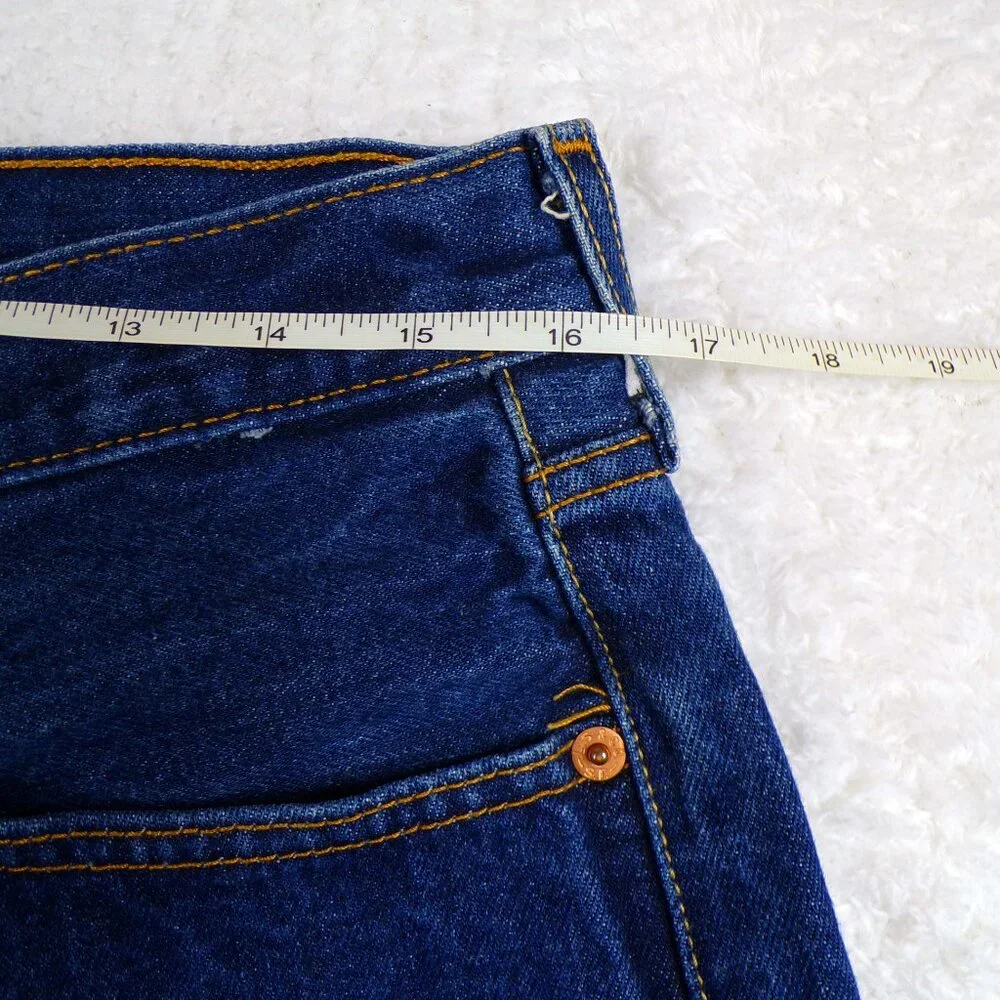 VTG Levi's 501XX Mens 34X34 Denim Jeans Straight Leg Button Fly @R Tag CW1205 - Picture 8 of 10